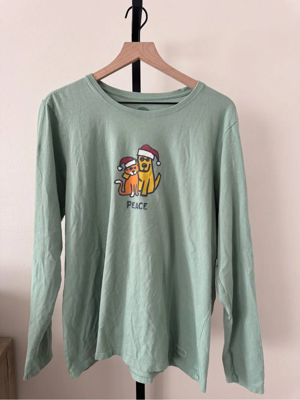 Life Is Good Long Sleeve Tee - Cat & Dog - Picture 2 of 7